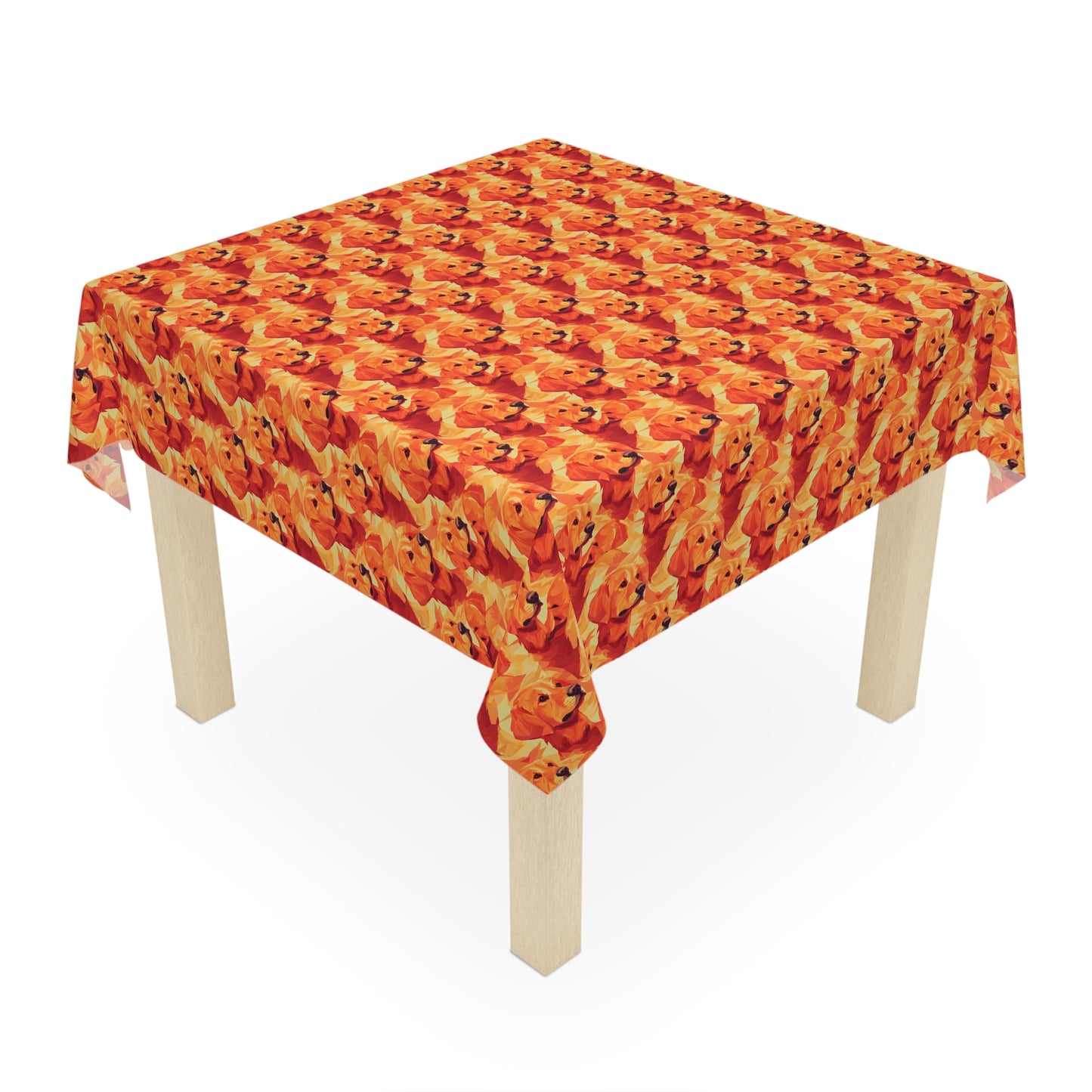 Golden Glamour Paws Tablecloth