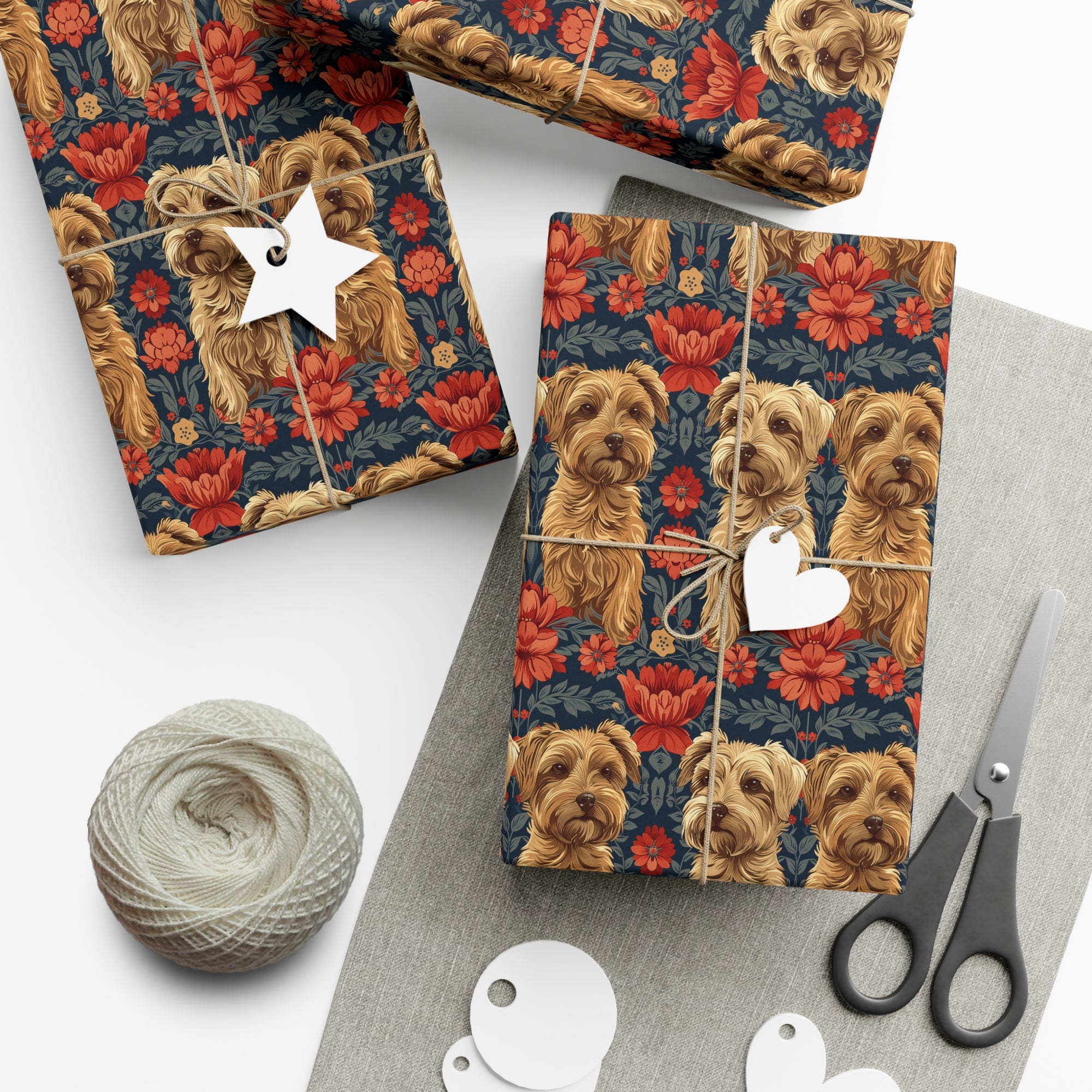 Yorkie Charm Twins Gift Wrap Papers