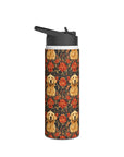 Golden Pawsatronic Tapestry Stainless Steel Water Bottle