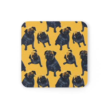 Puglet Posh Paradise Cork Back Coaster