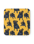 Puglet Posh Paradise Cork Back Coaster