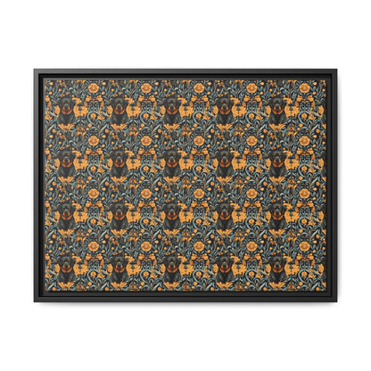 Ruffle Rottie Glamourific Matte Canvas, Framed