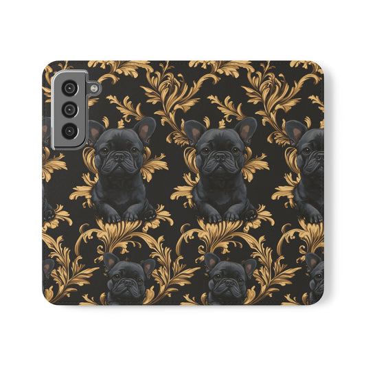 Regal Frenchie Noir Elegance Flip Cases