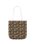 Dazzling Dachsund Blossoms & Foliage Canvas Tote Bag