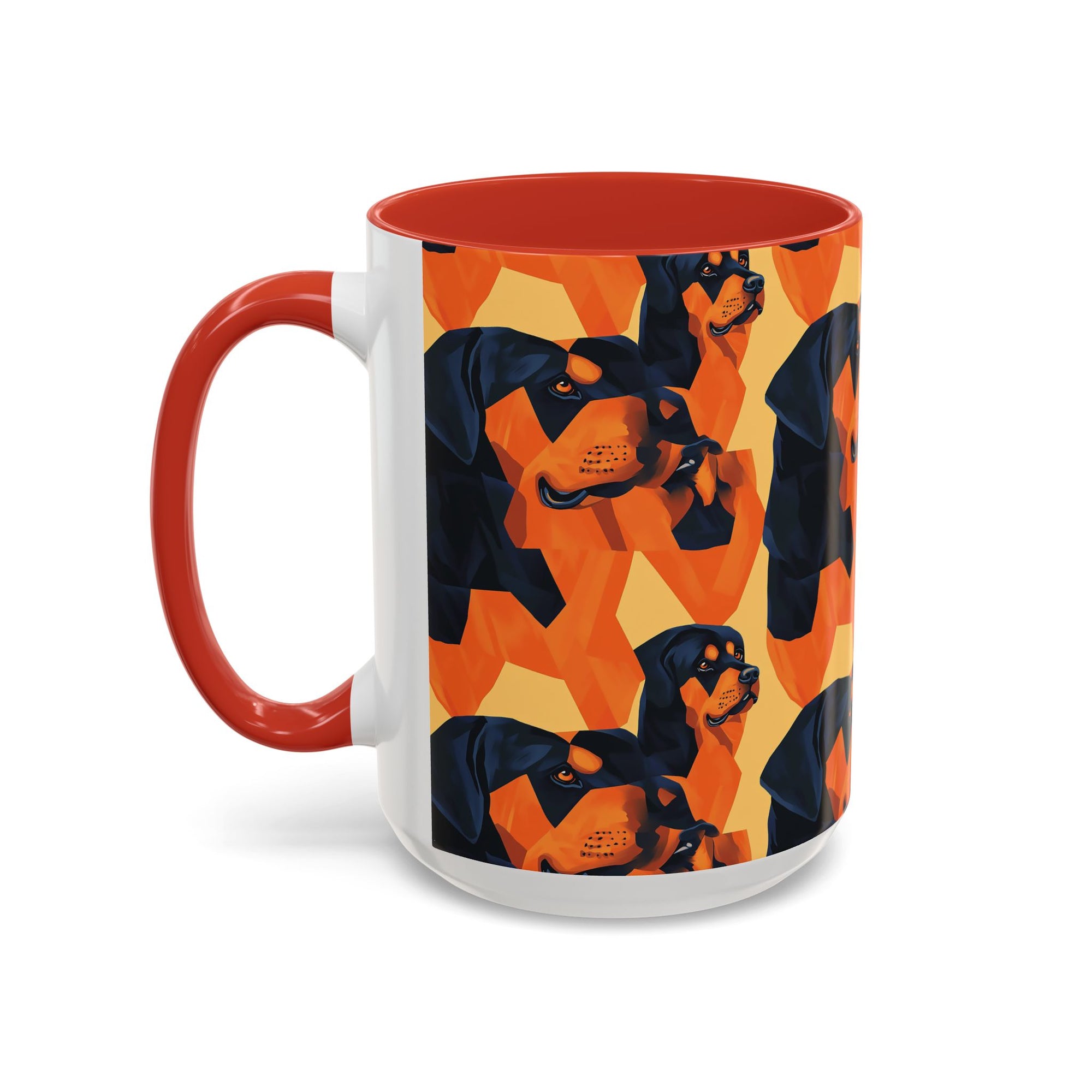 Rottweiler Chic Pawsitivity Accent Coffee Mug