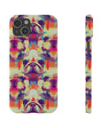 Glitchy Bulldog Blitz Slim Phone Cases