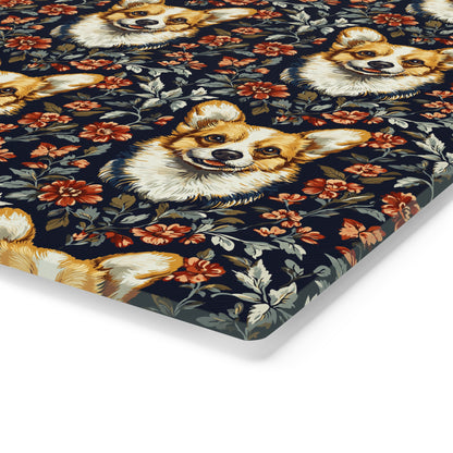 Floofy Corgi Blossom Blast Cutting Board