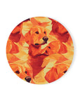 Golden Glamour Paws Cork Back Coaster