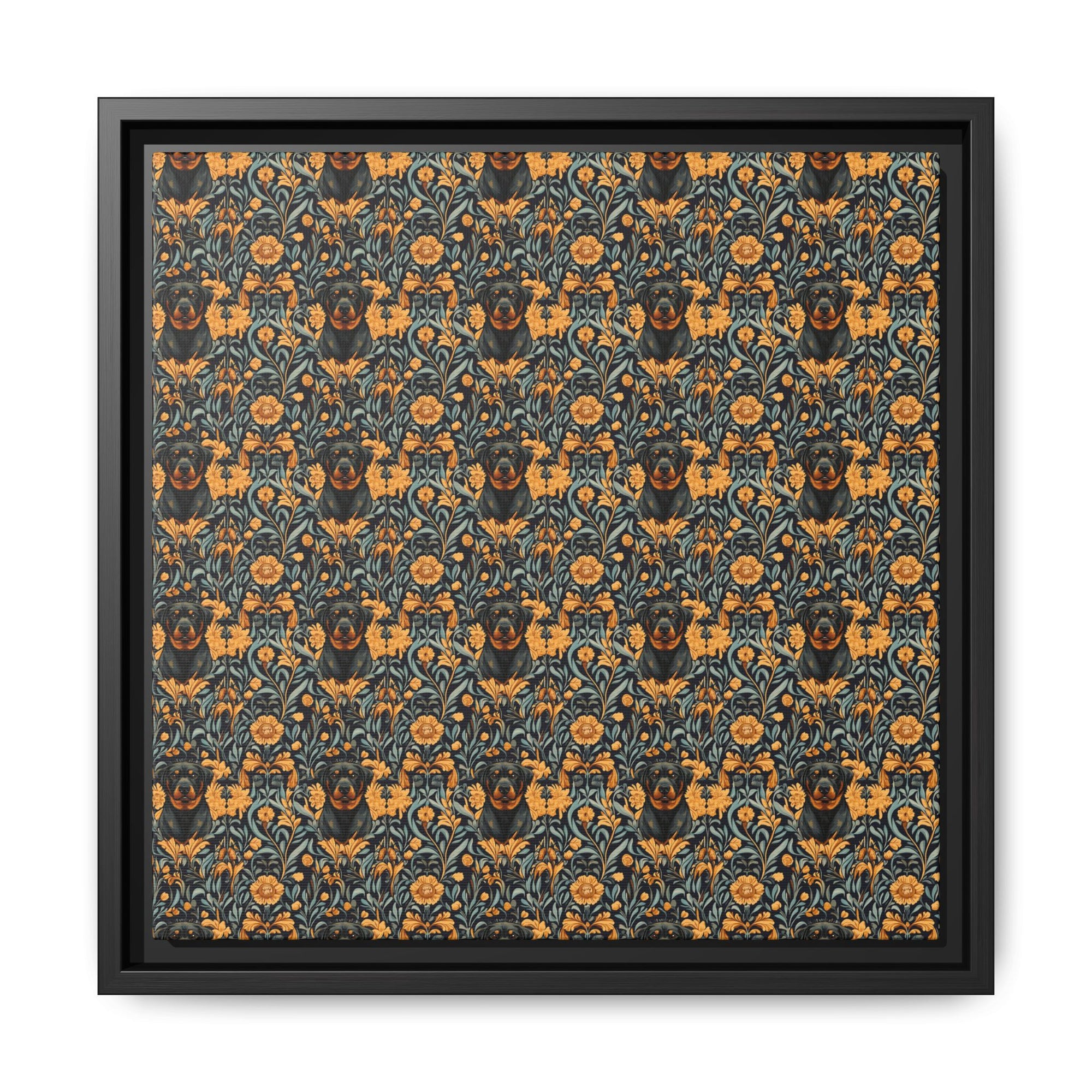 Ruffle Rottie Glamourific Matte Canvas, Framed