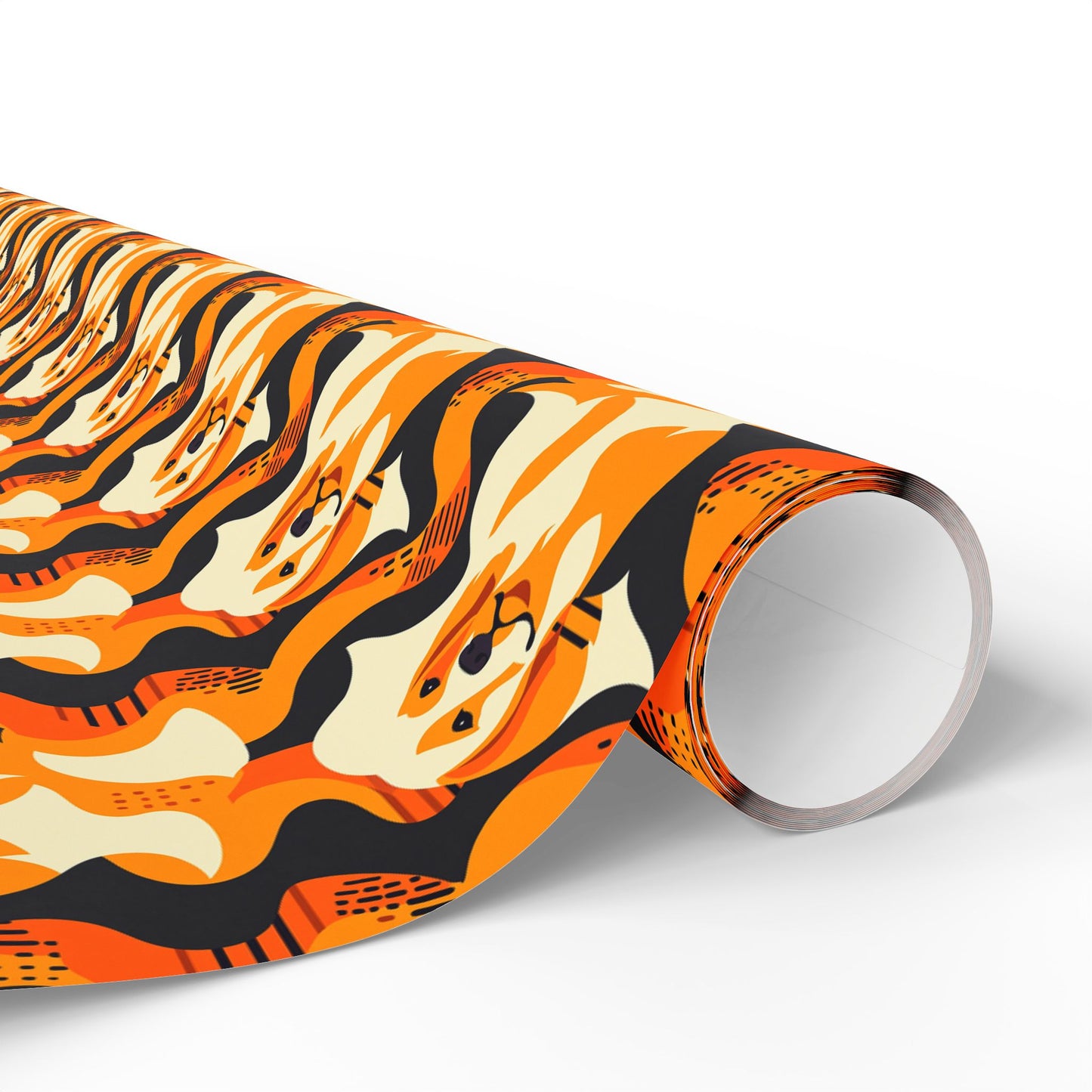 Golden Woof Abstract Glamour Wrapping Paper