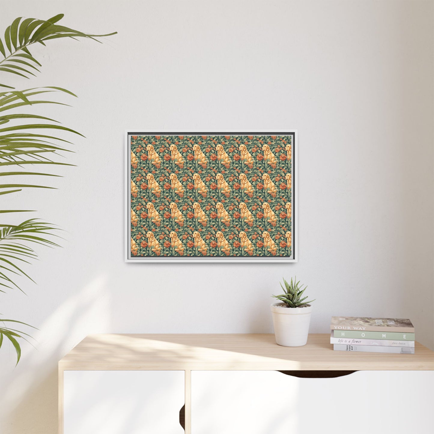 Blooming Goldie Glam Matte Canvas, Framed