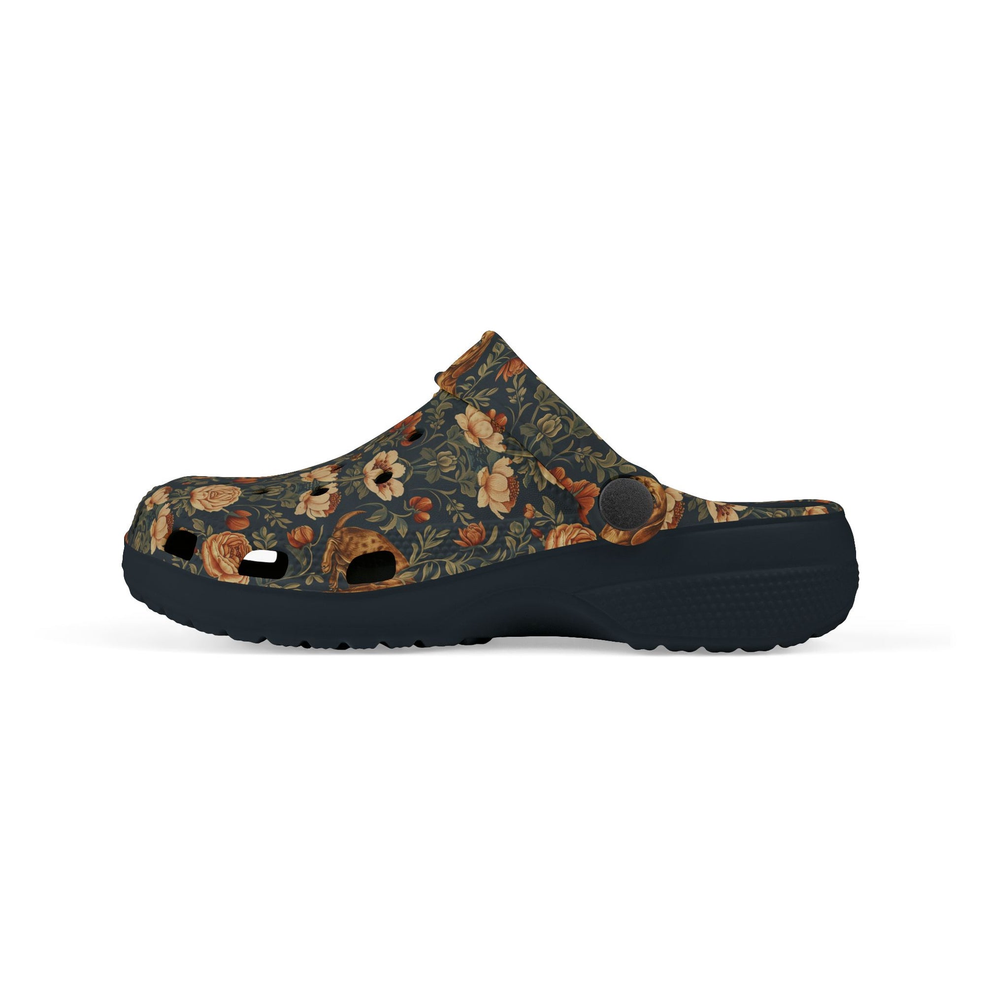 Dazzling Dachsund Blossoms &amp; Foliage Kid&#39;s Foam Clogs