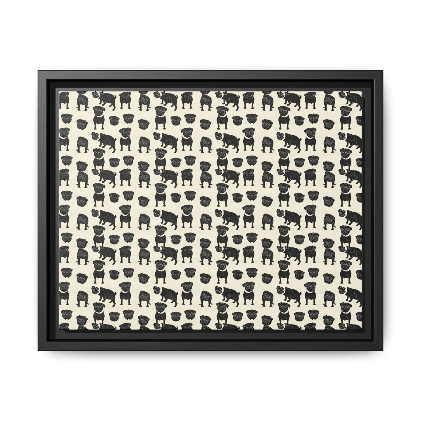 Puggie Pout Perfection Matte Canvas, Framed