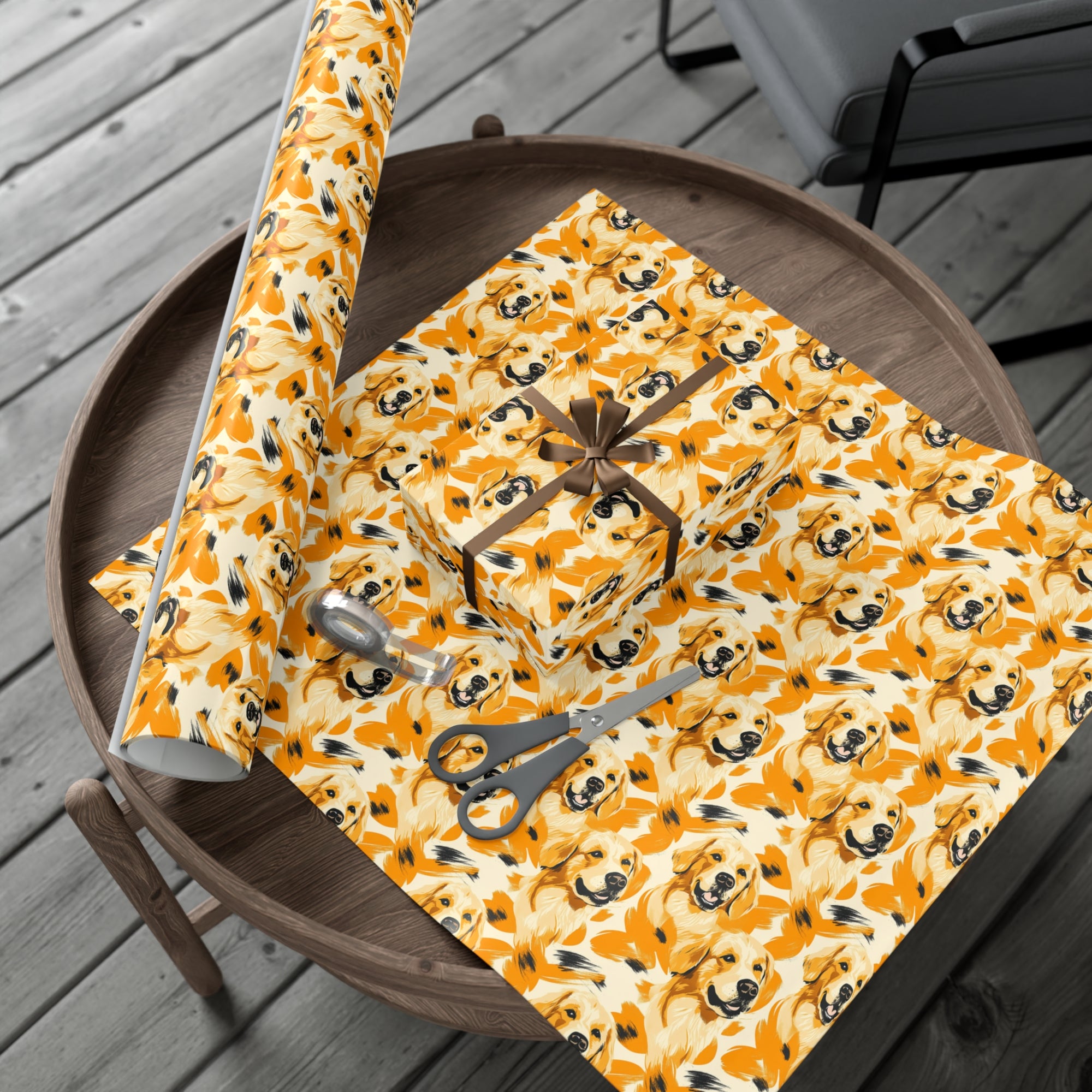 Golden Glitz &#39;n Glamour Woofwear Gift Wrap Papers