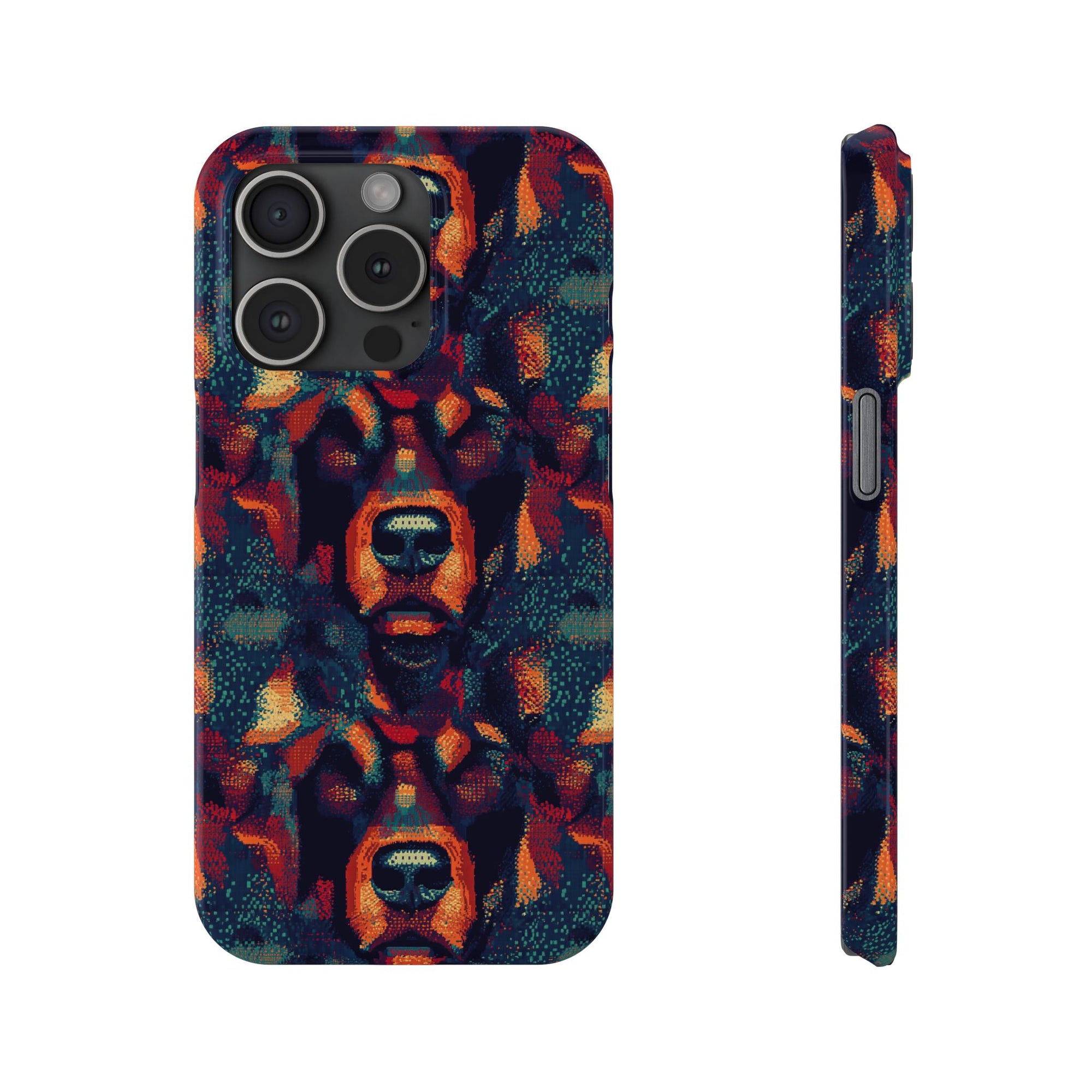 Rustic Rottie Charm Slim Phone Cases