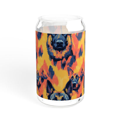 Impressionistic German Shepherds Sipper Glass