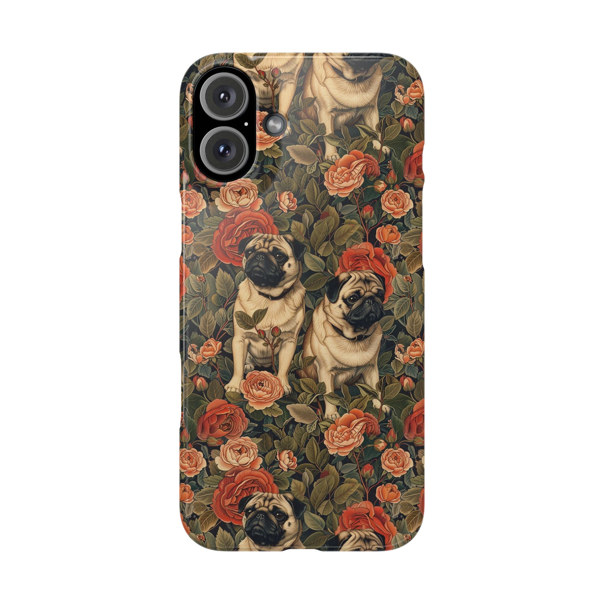 Blooming Pug Paradise Slim Phone Cases