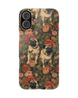 Blooming Pug Paradise Slim Phone Cases