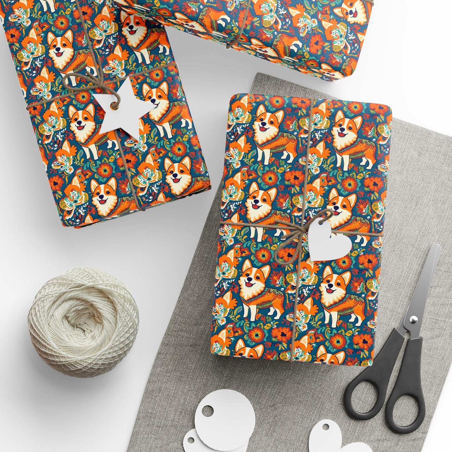 Corgi Carnival Couture Wrapping Paper