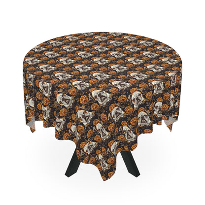 Bloomingly Bulldogistic Bouquet Tablecloth