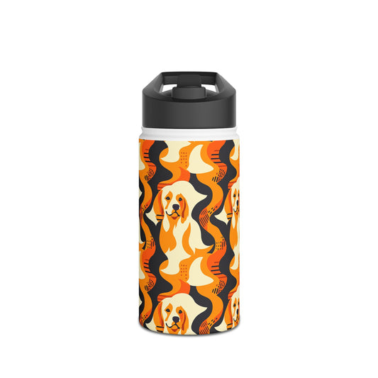 Golden Woof Abstract Glamour Stainless Steel Water Bottle