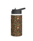 Labrador Lush Pooch Tapestry Stainless Steel Water Bottle