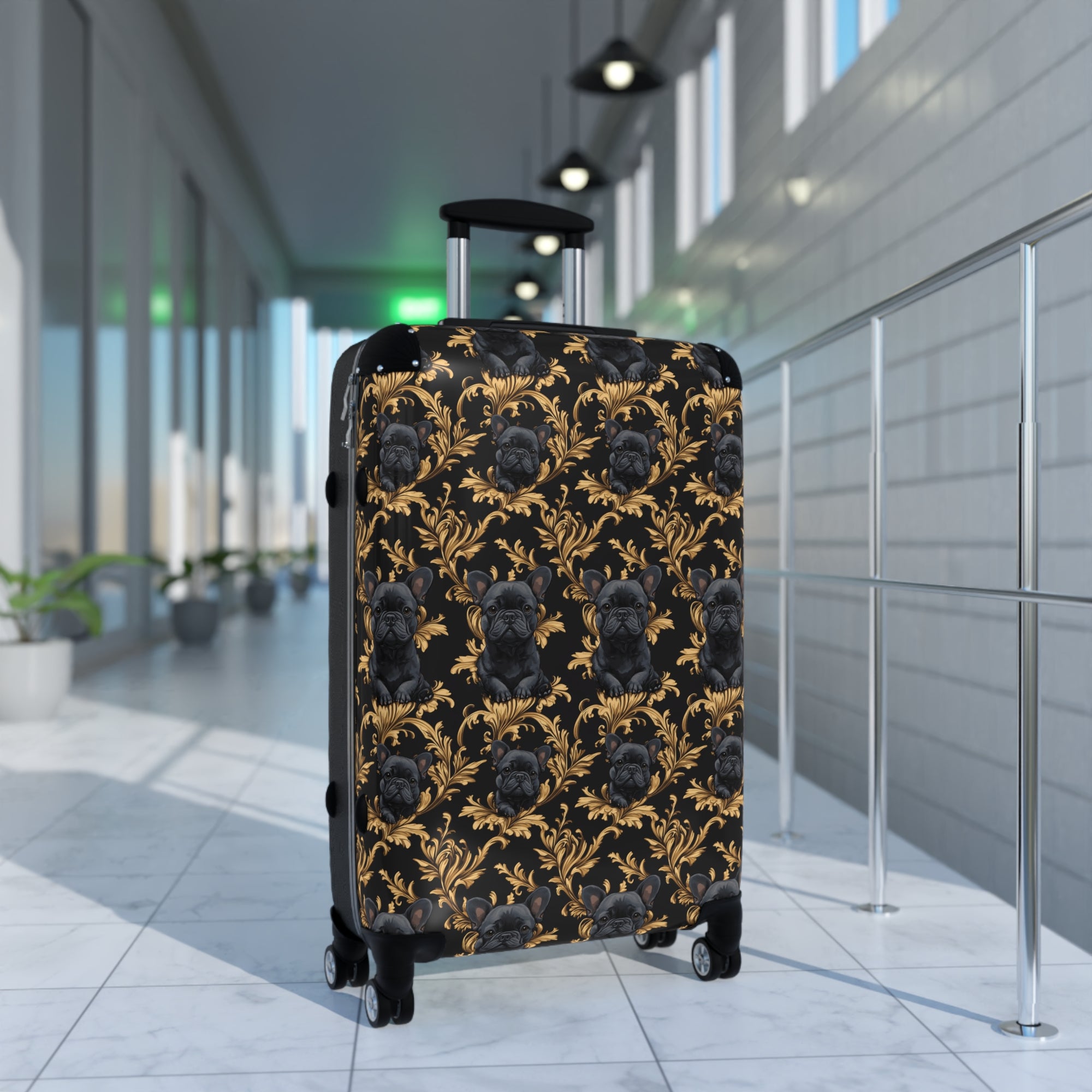 Regal Frenchie Noir Elegance Suitcase