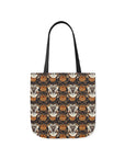 Bloomingly Bulldogistic Bouquet Canvas Tote Bag