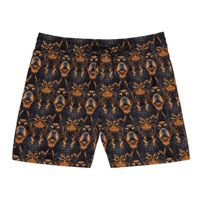 Modern Rottweiler Royalty Men's Mid-Length Swim Shorts