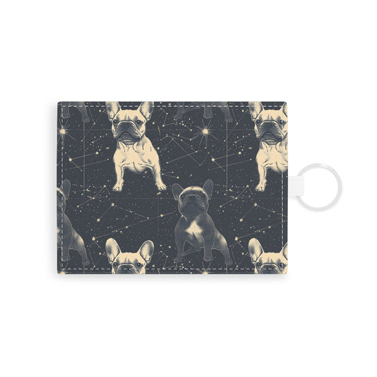 Frenchie Celestial Soar Leather Card Holder