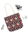 Bulldoggy Bliss Chomper Canvas Tote Bag