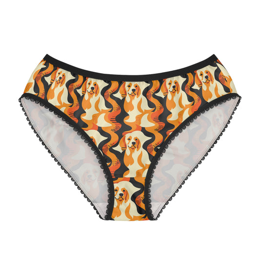 Golden Woof Abstract Glamour Women's Briefs