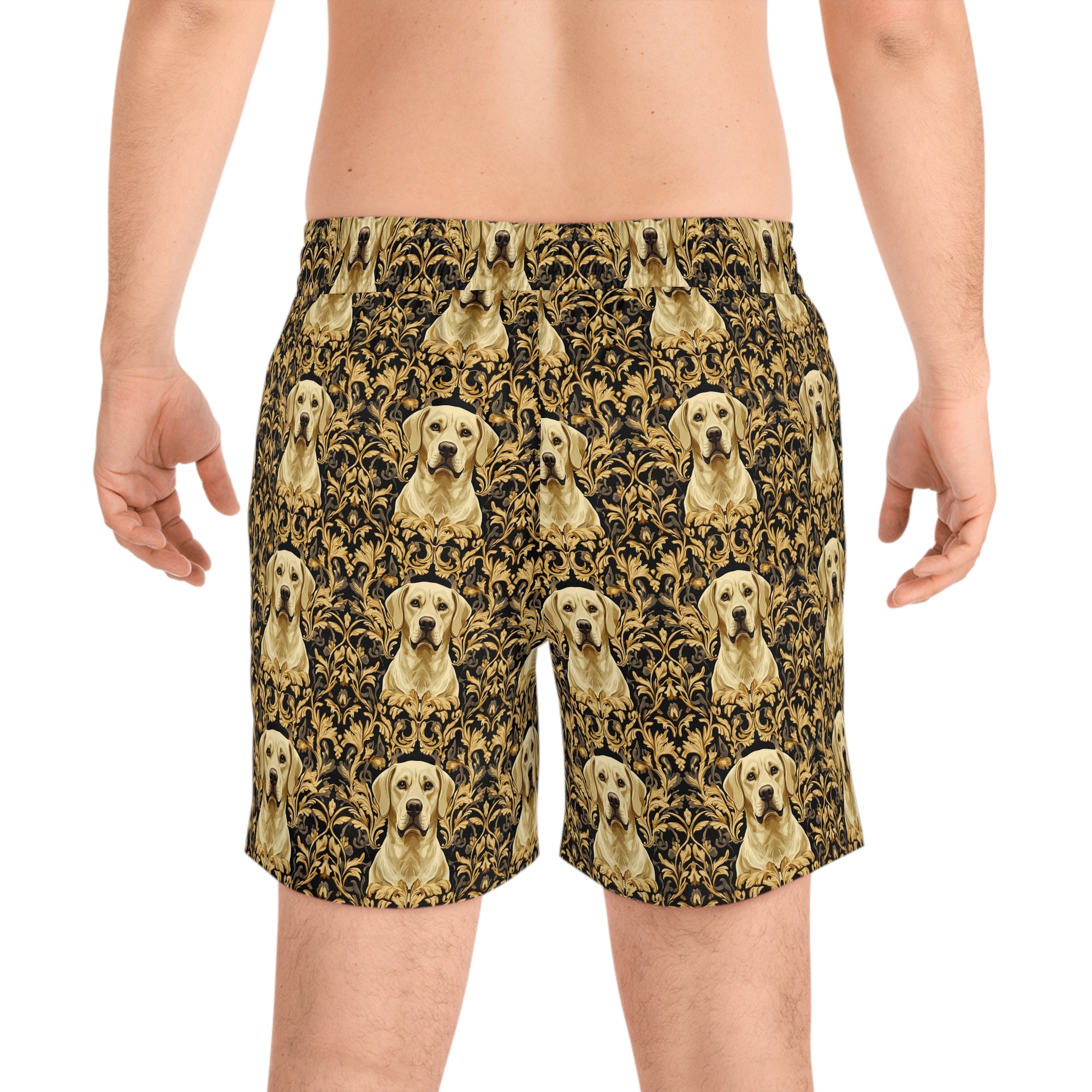 Royal Pawsitivity Labs Men&#39;s Mid-Length Swim Shorts