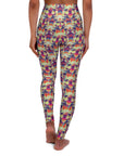 Glitchy Bulldog Blitz High Waisted Yoga Leggings