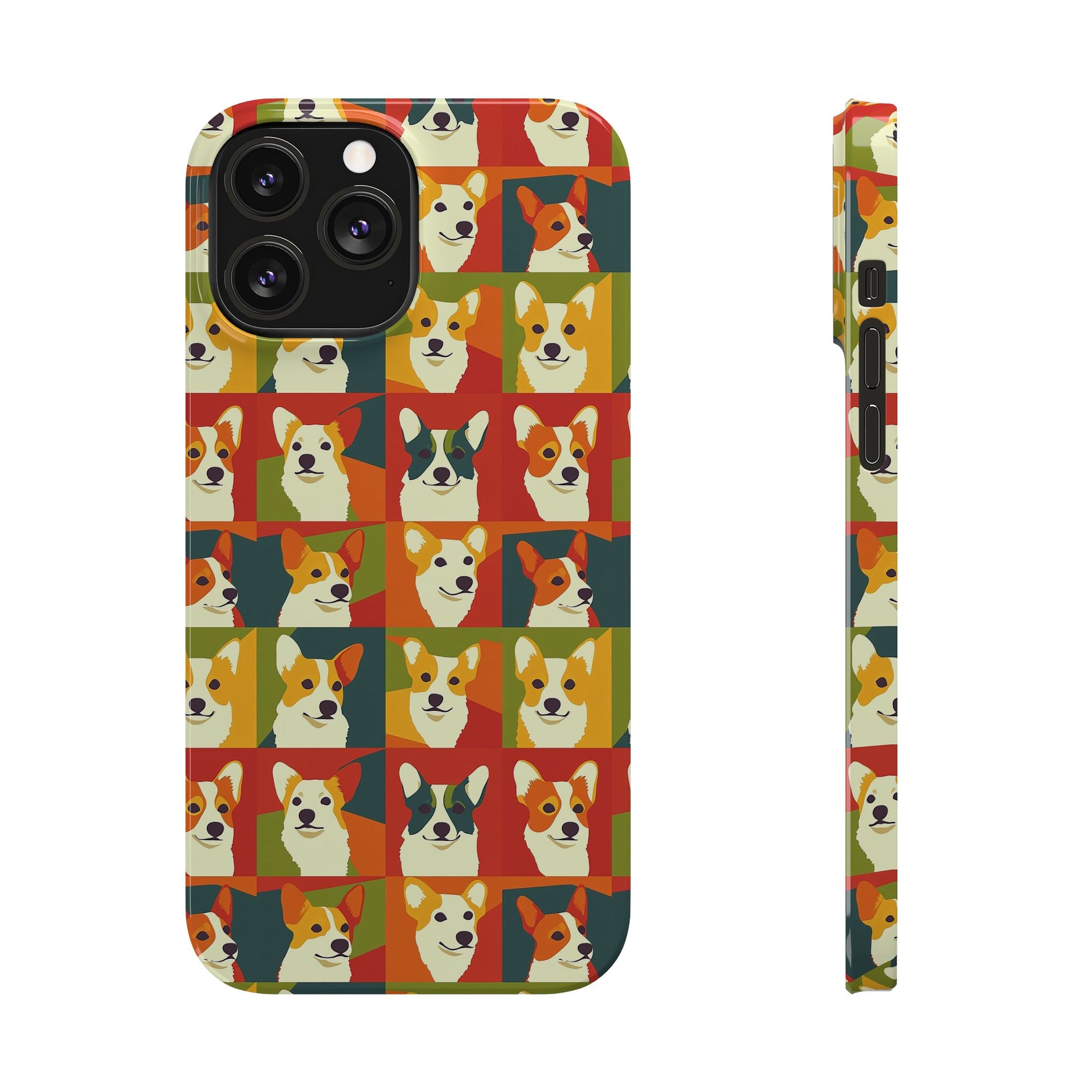 Corgi Chic Popart Pup Slim Phone Cases