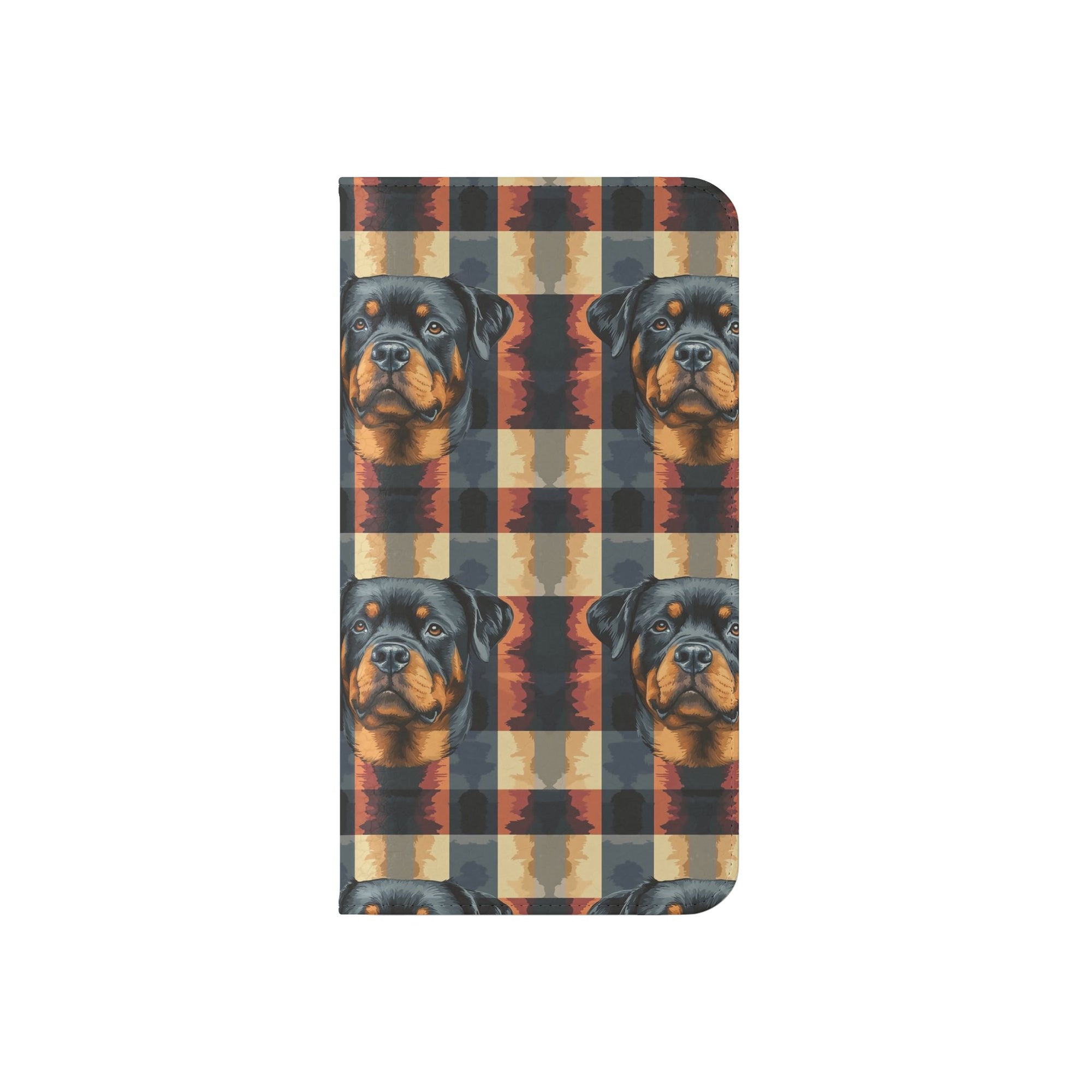 Pawsome Rottweiler Royalty Plaid Flip Cases