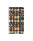 Pawsome Rottweiler Royalty Plaid Flip Cases