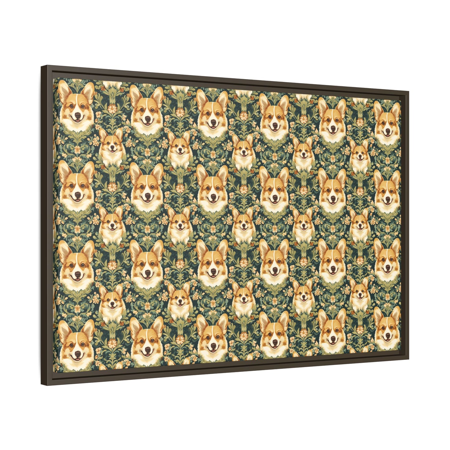 Corgi Charmz Matte Canvas, Framed