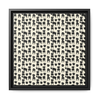 Puggie Pout Perfection Matte Canvas, Framed