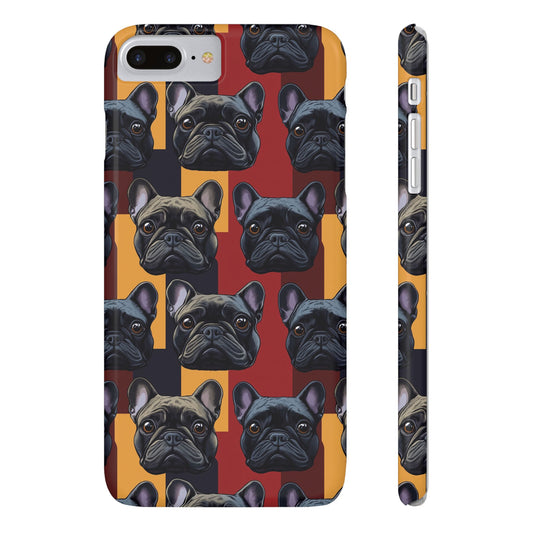 Chic Canine Checkmate - Frenchie Edition Slim Phone Cases