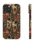 Blooming Pug Paradise Slim Phone Cases