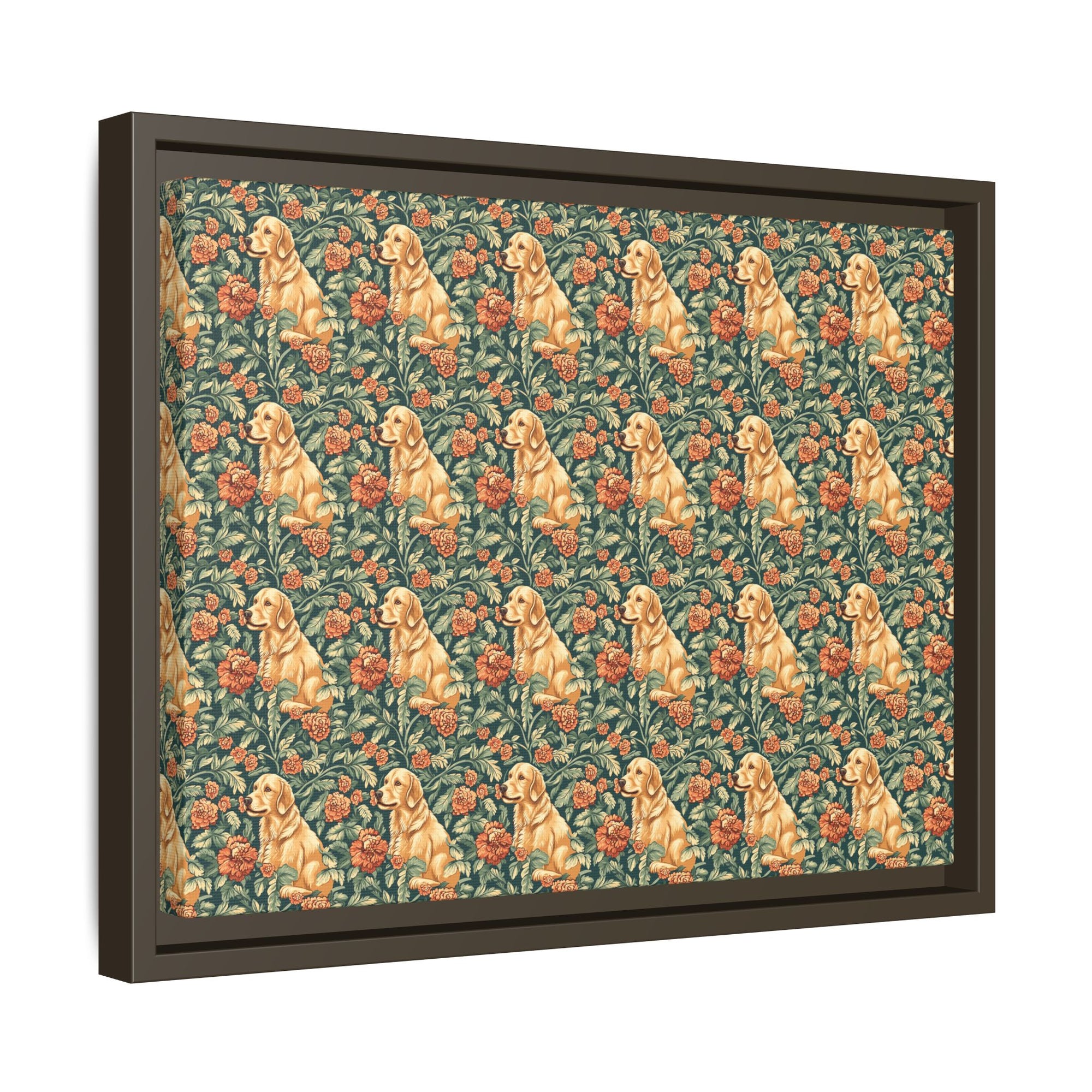 Blooming Goldie Glam Matte Canvas, Framed