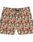 Bloom Pup Frenchietastic Splatter Men's Mid-Length Swim Shorts