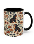 Blossoming Dachshunds Delight Accent Coffee Mug