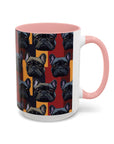 Chic Canine Checkmate - Frenchie Edition Accent Coffee Mug