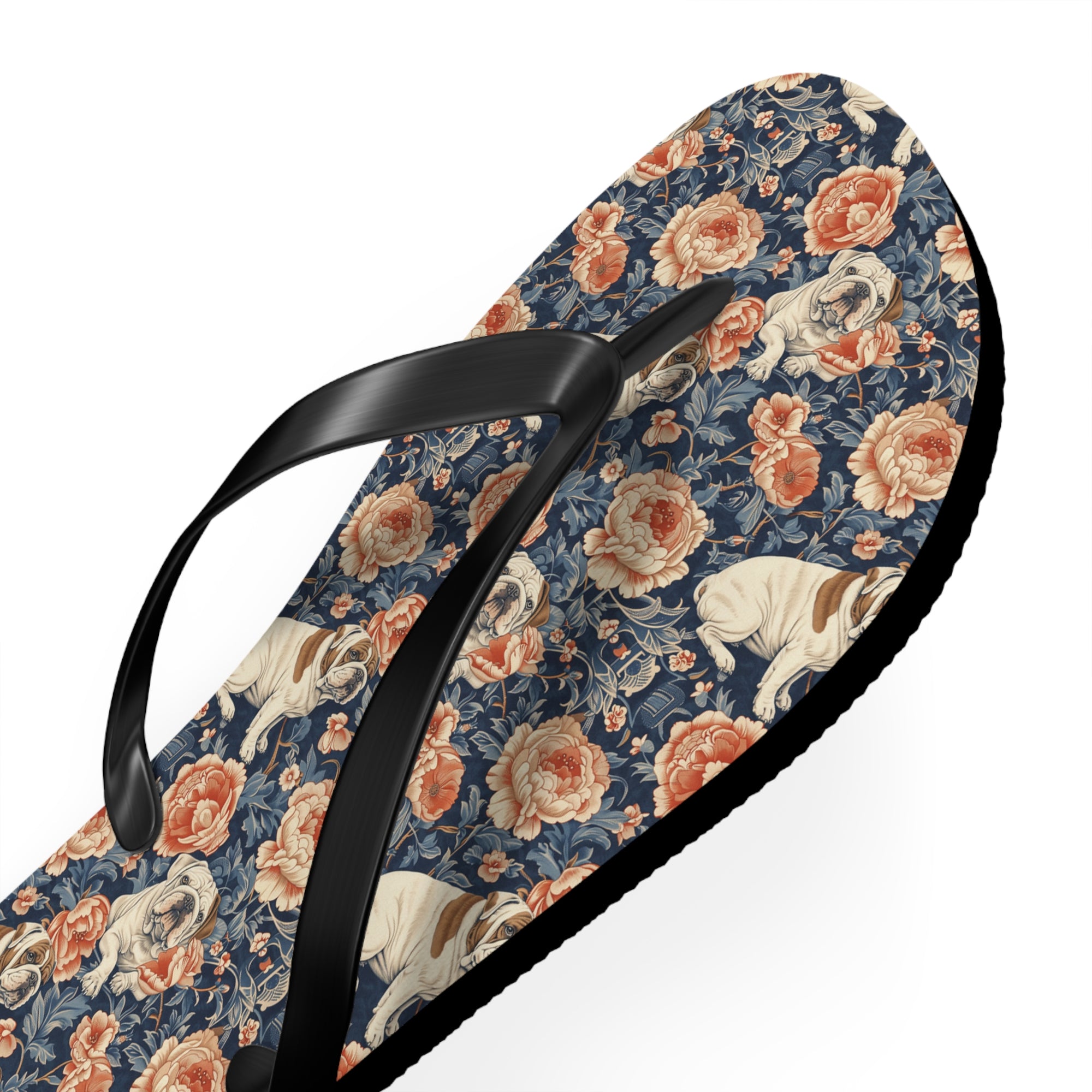 Blooming Bulldog Beauty Flip Flops