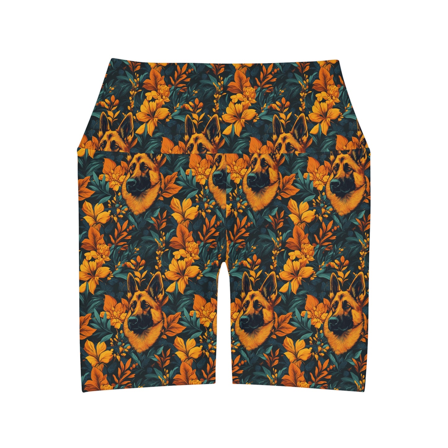 Safari Shepherd Strut High Waisted Yoga Shorts