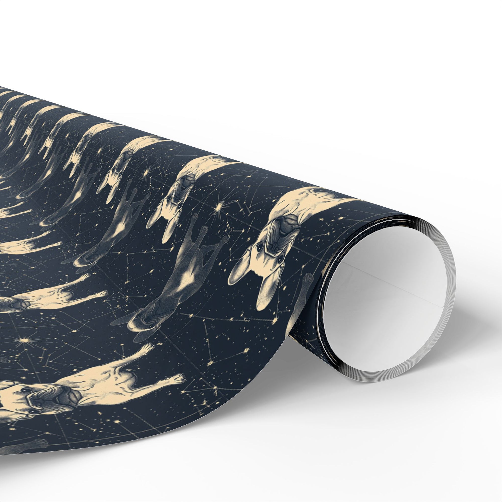 Frenchie Celestial Soar Wrapping Paper