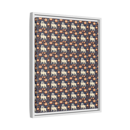 Bulldog Blossom Bonanza Matte Canvas, Framed