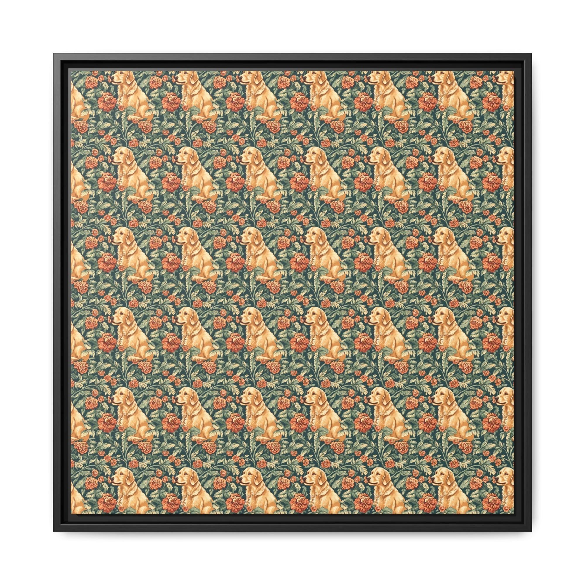 Blooming Goldie Glam Matte Canvas, Framed